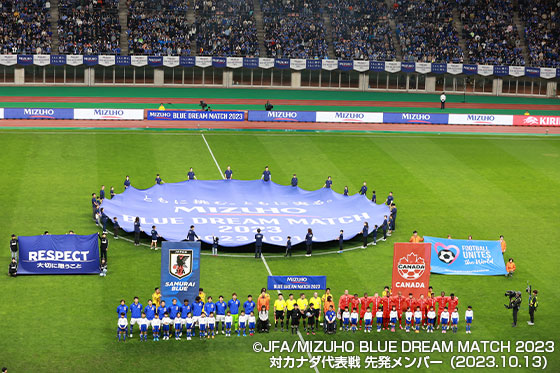 ©JFA/MIZUHO BLUE DREAM MATCH 2023 対カナダ代表戦 先発メンバー（2023.10.13）