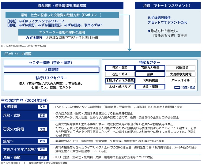 責任ある投融資等の概観の概要