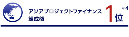 アジアプロジェクトファイナンス 組成額*4