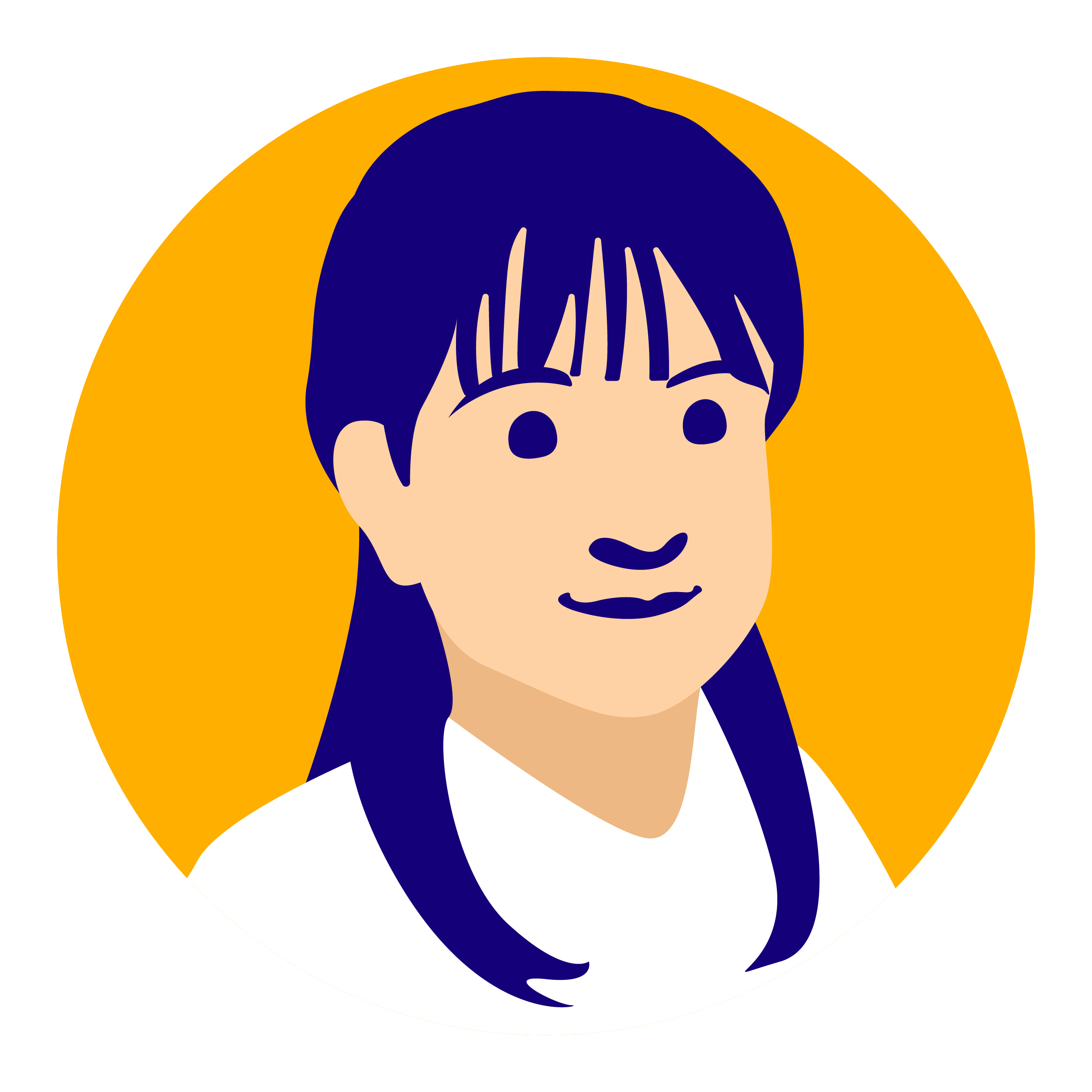 先生の顔イラスト